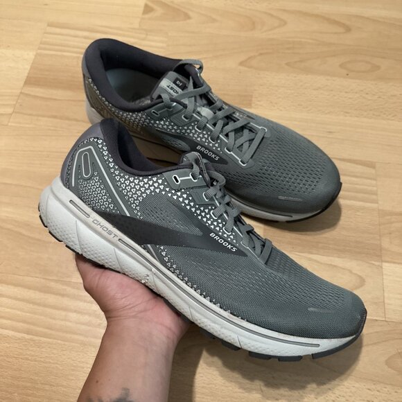 Brooks Ghost 14 Mens Size 13 Gray White Athletic Running Walking Shoes Sneakers main image 4